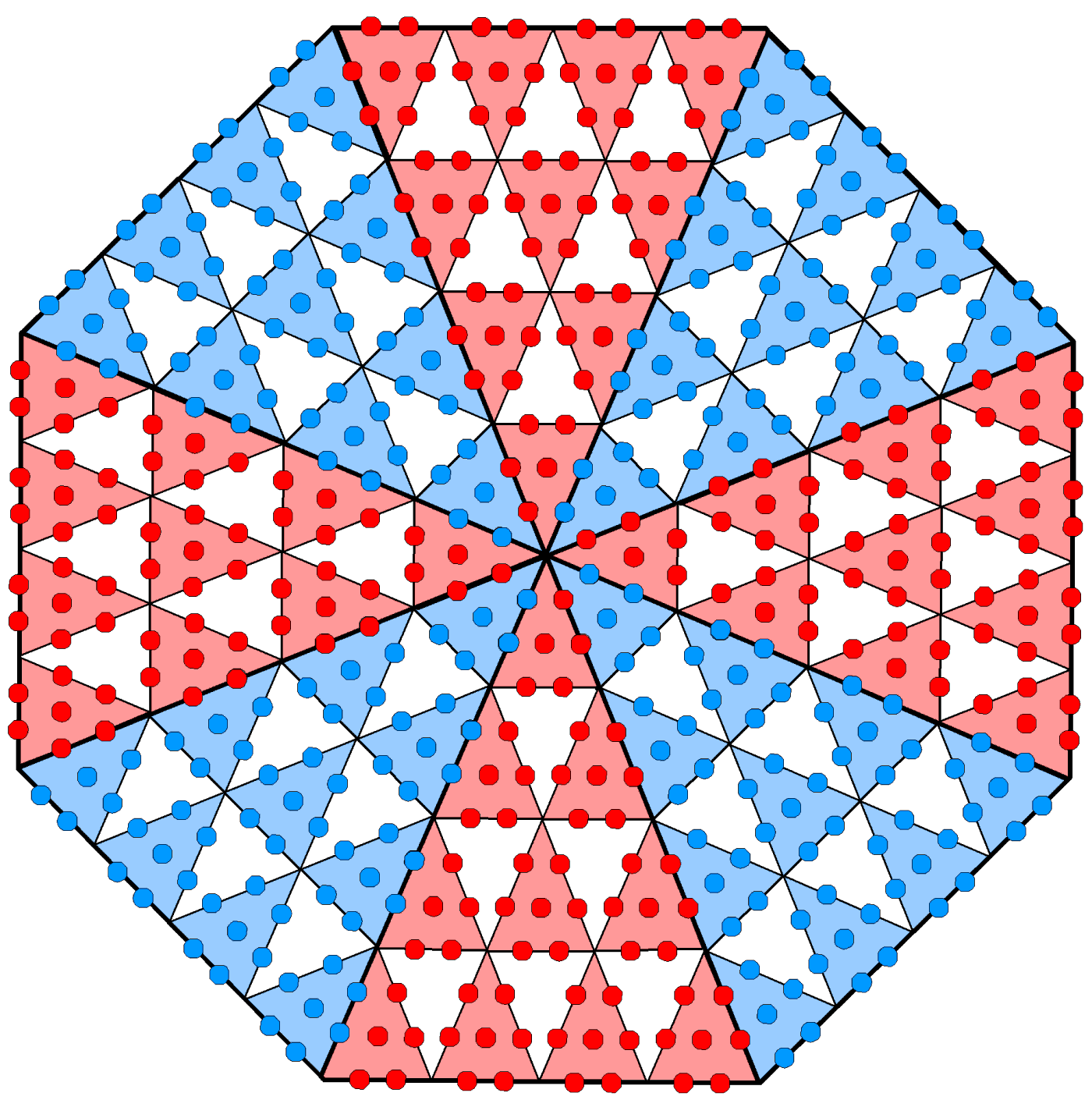 248+248 hexagonal yods in octagon with 2nd-order tetractys sectors
