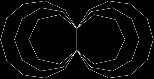 21 corners outside three enfolded polygons