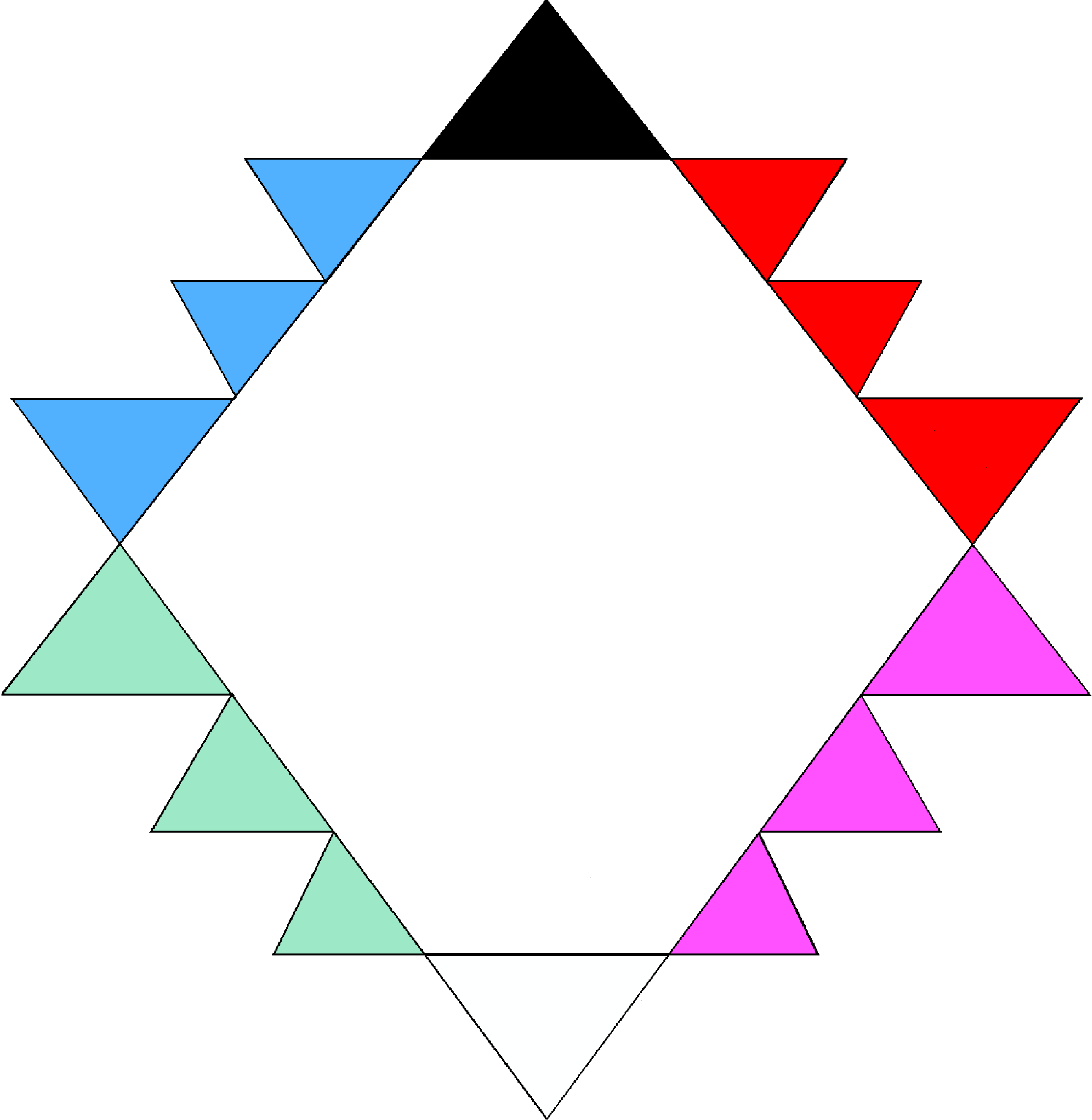 3-3-1 division in 4th layer of triangles