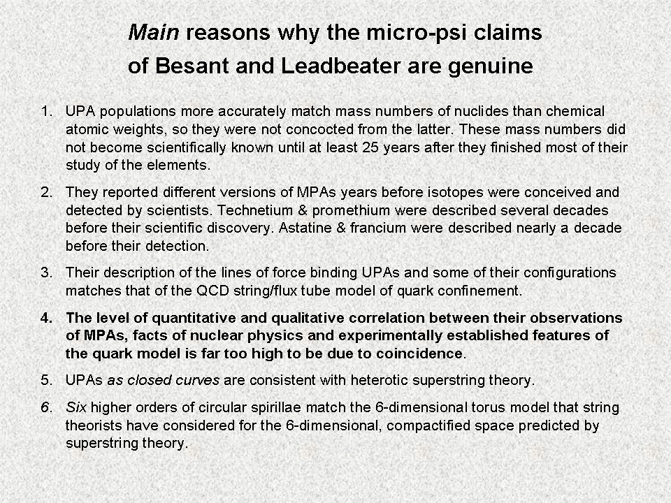 Reasons why micro-psi claims are genuine